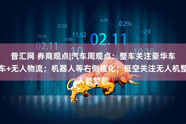 普汇网 券商观点|汽车周观点：整车关注豪华车整车+无人物流；机器人等右侧催化；低空关注无人机整机
