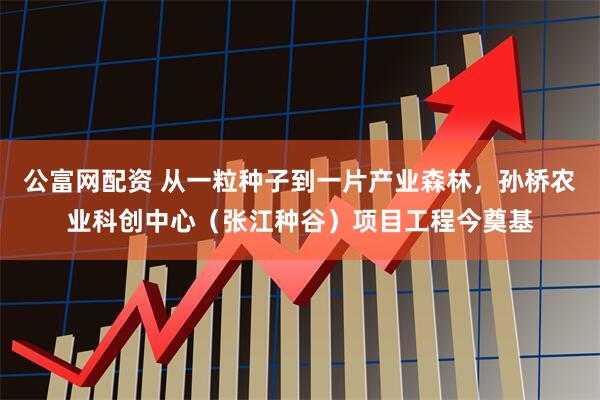 公富网配资 从一粒种子到一片产业森林，孙桥农业科创中心（张江种谷）项目工程今奠基